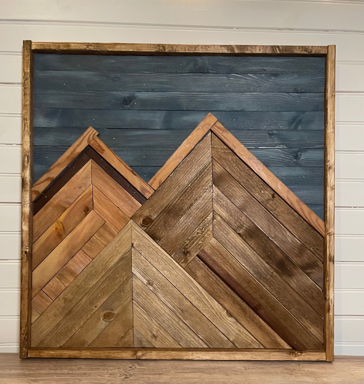 Mountain rustic wood art